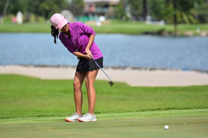Olahraga Pukulan Golf Ke Lubang Dengan Stik